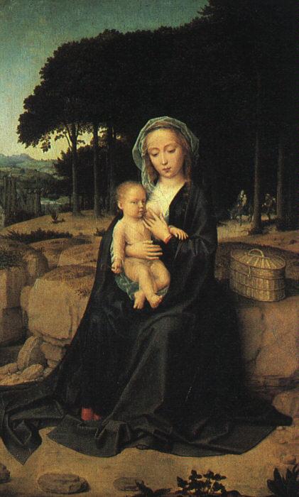 Gerard David The Rest on the Flight to Egypt_1 oil painting picture